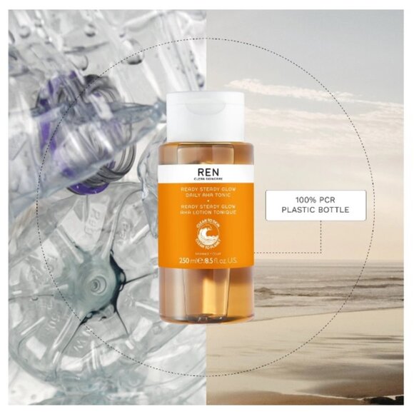 REN Ready Steady Glow Daily Aha Tonic, brighten, smoothen, NEW - Mini 15 ml. - Picture 9 of 12
